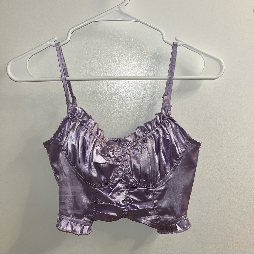 Princess Polly Purple Satin Top